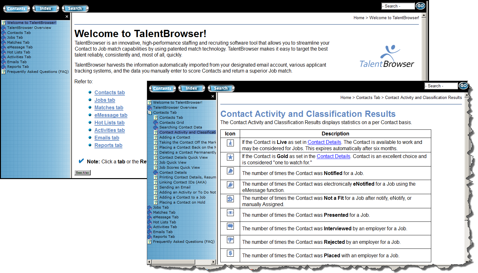 TalentBrowser Help